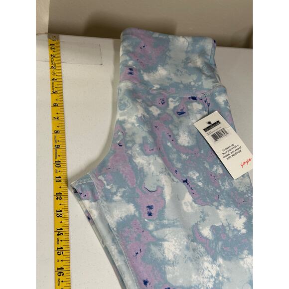 Wildfox Leggings Womens XL Watercolor Spill Tie Dye High Rise Cropped Workout - Picture 10 of 11